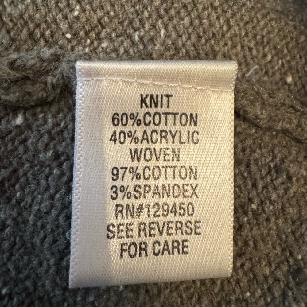 Croft & Barrow‎ Women's Charcoal Sweater with White Collar - Picture 7 of 8